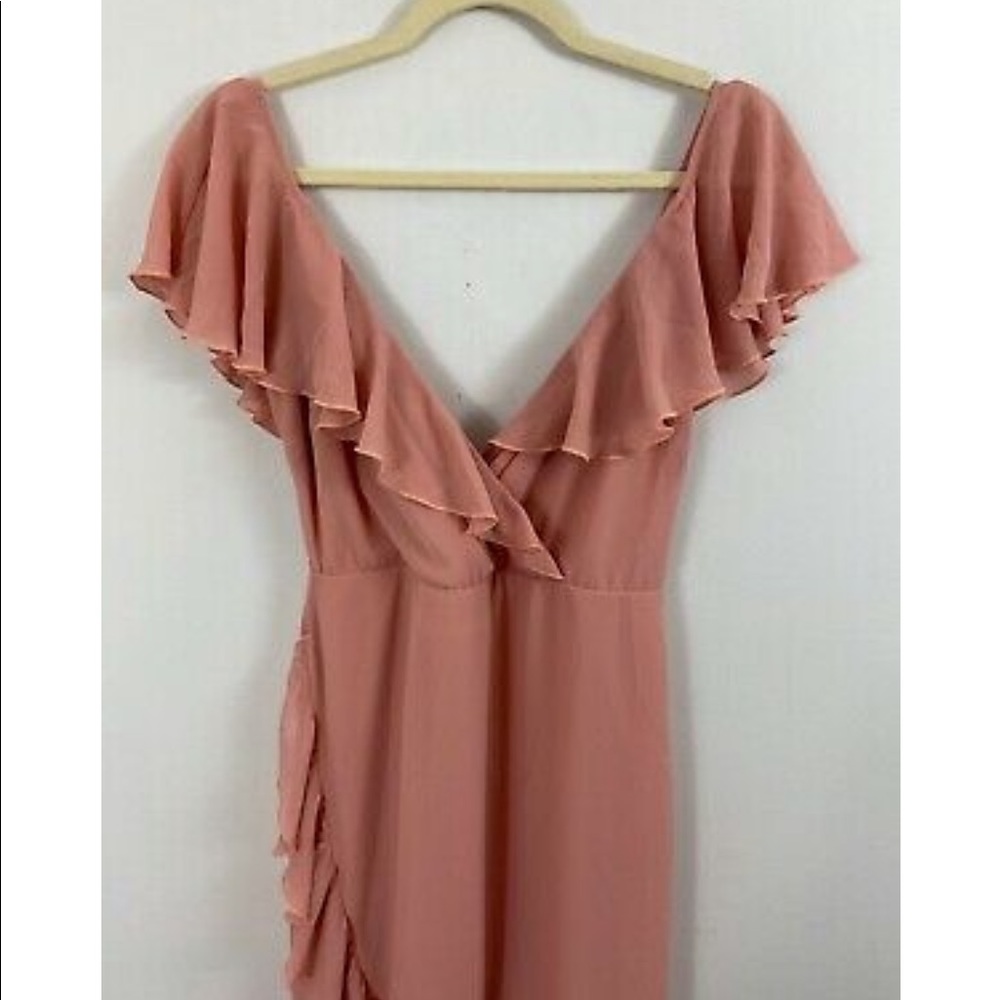Show Me Your Mumu Pink Ruffle Granada Dress Size Medium - Picture 5 of 11
